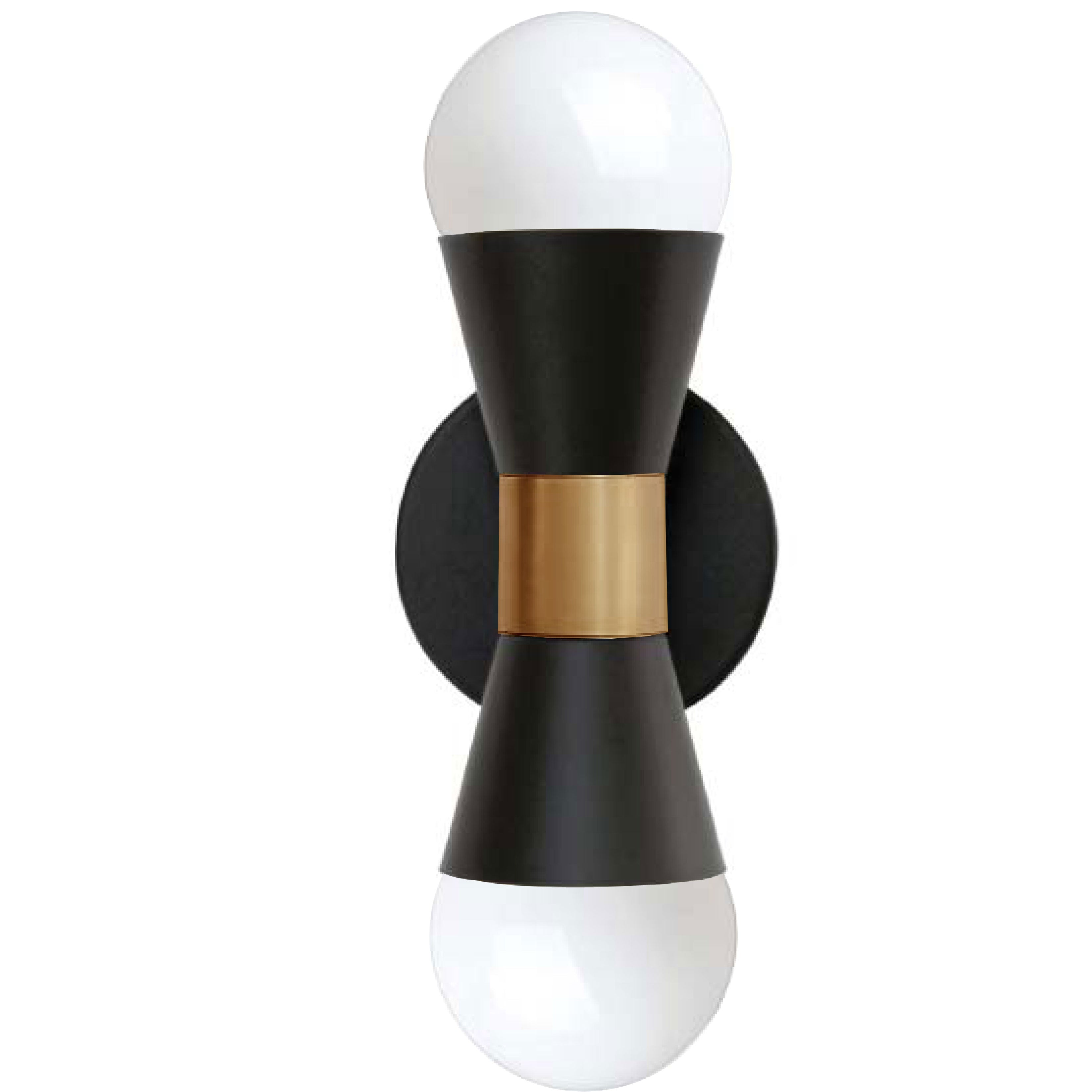 FORTUNA Wall sconce Black - FOR-72W-MB-AGB | DAINOLITE
