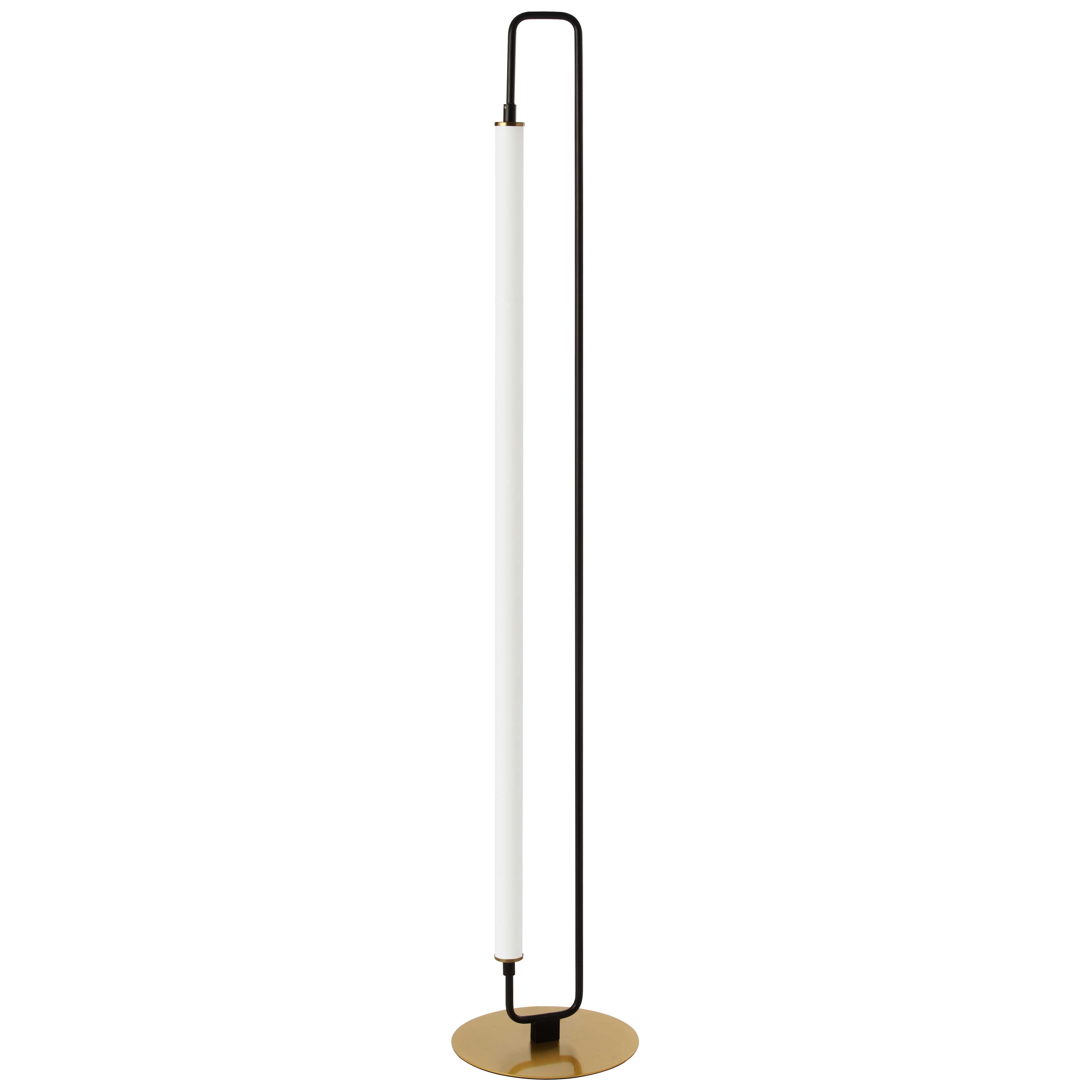 FREYA Lampe sur plancher Noir, or DEL INTÉGRÉ - FYA-5932LEDF-MB-AGB | DAINOLITE