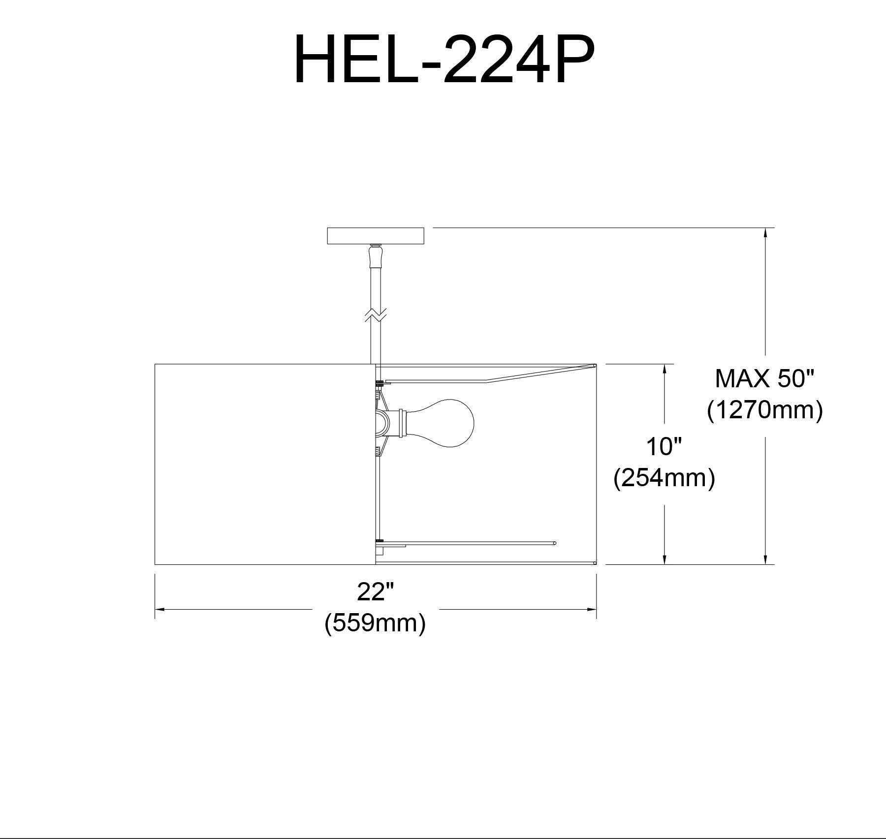 Luminaire suspendu | HELENA — 22 po
