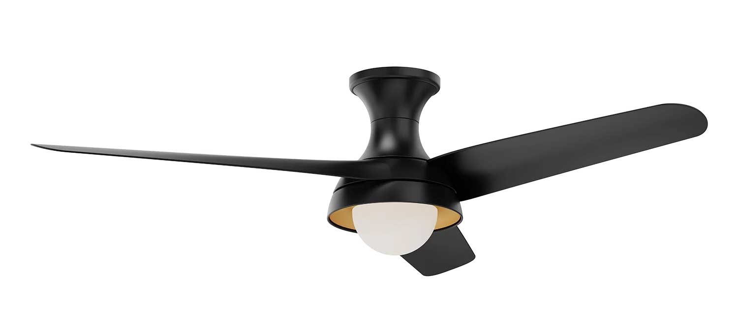 RUBIO Ventilateur Noir DEL INTÉGRÉ - HF522054MB | KUZCO