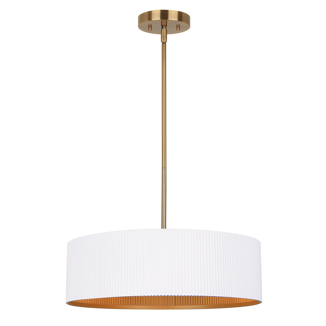 Luminaire suspendu Blanc mat et or peint | REXTON