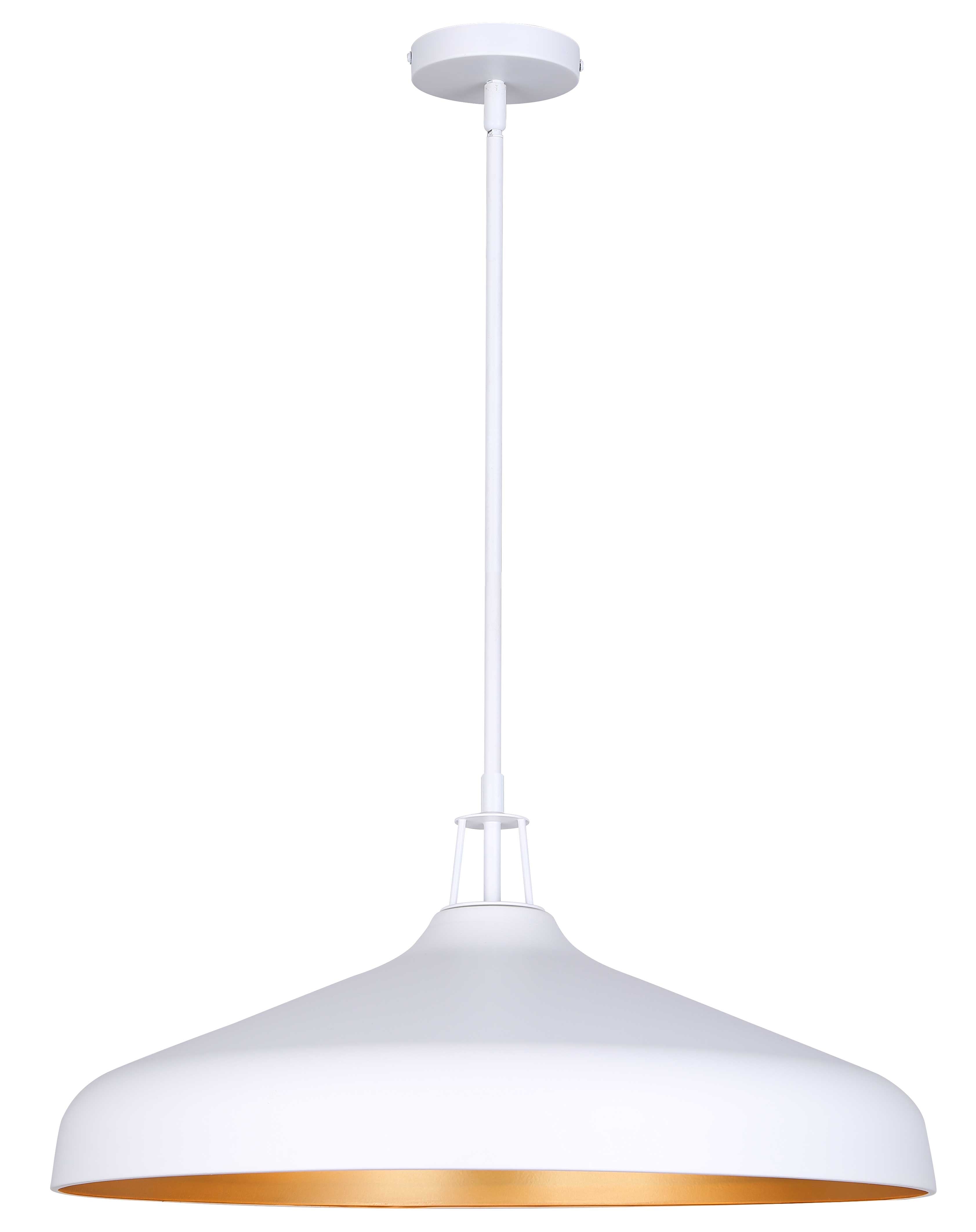 Luminaire suspendu Blanc mat et or peint | HOLLAND