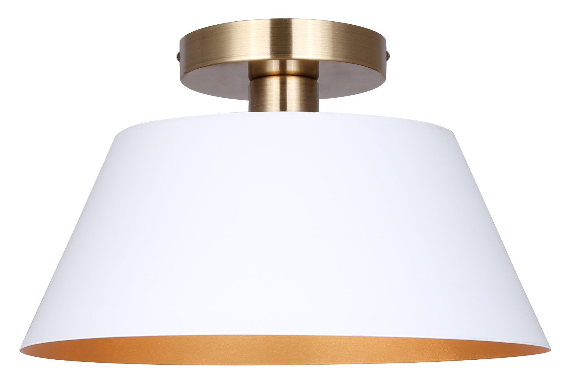 DAXTON Semi plafonnier Blanc, Or - ISF1146A01WHG | CANARM