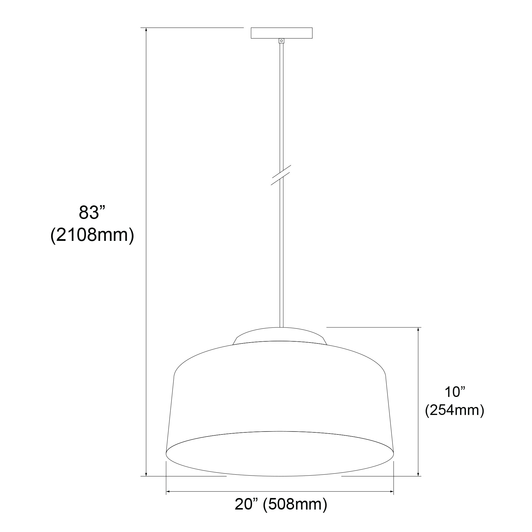 Luminaire suspendu | KUP — 20 po