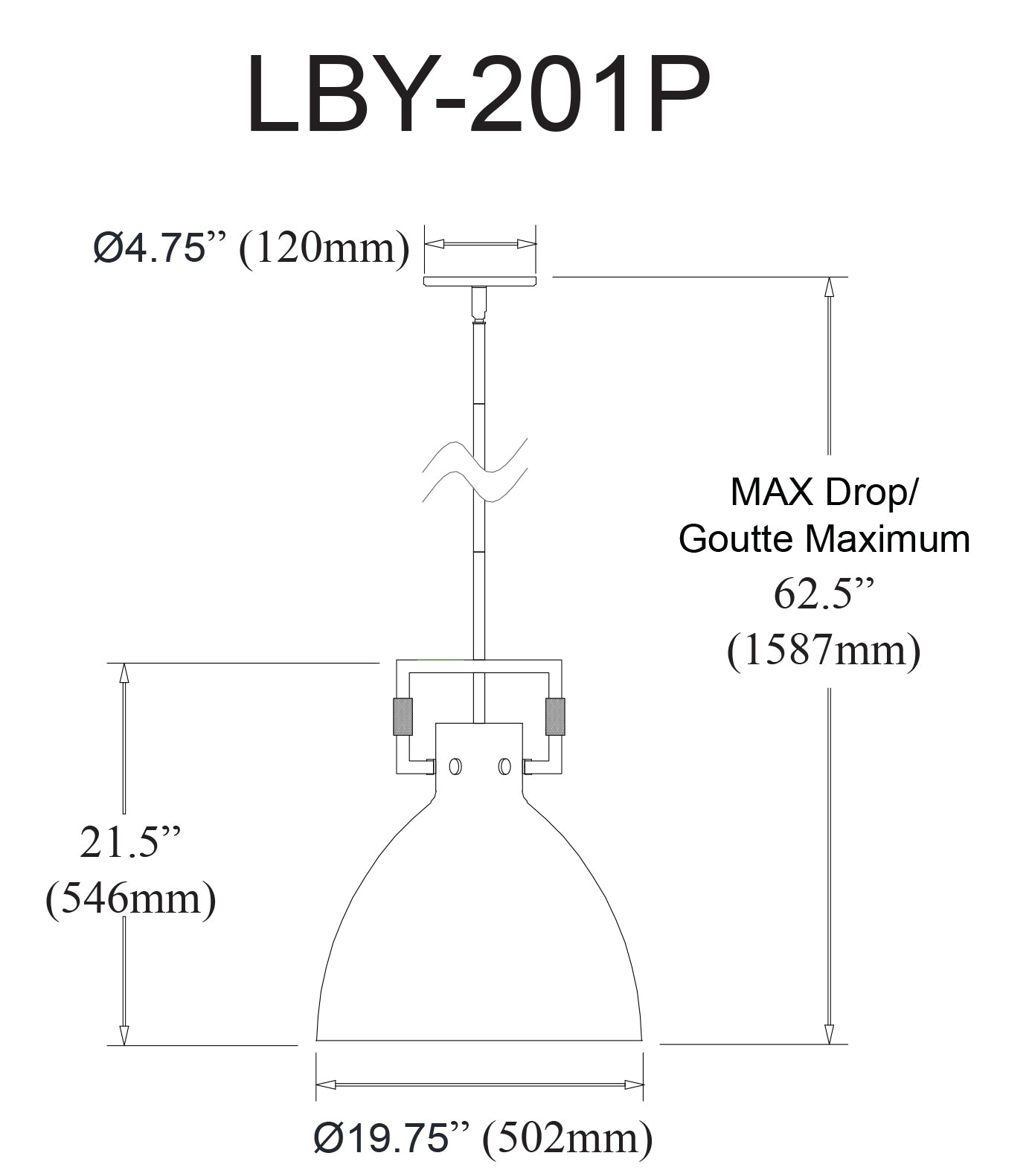 Luminaire suspendu | LIBERTY — 20 po