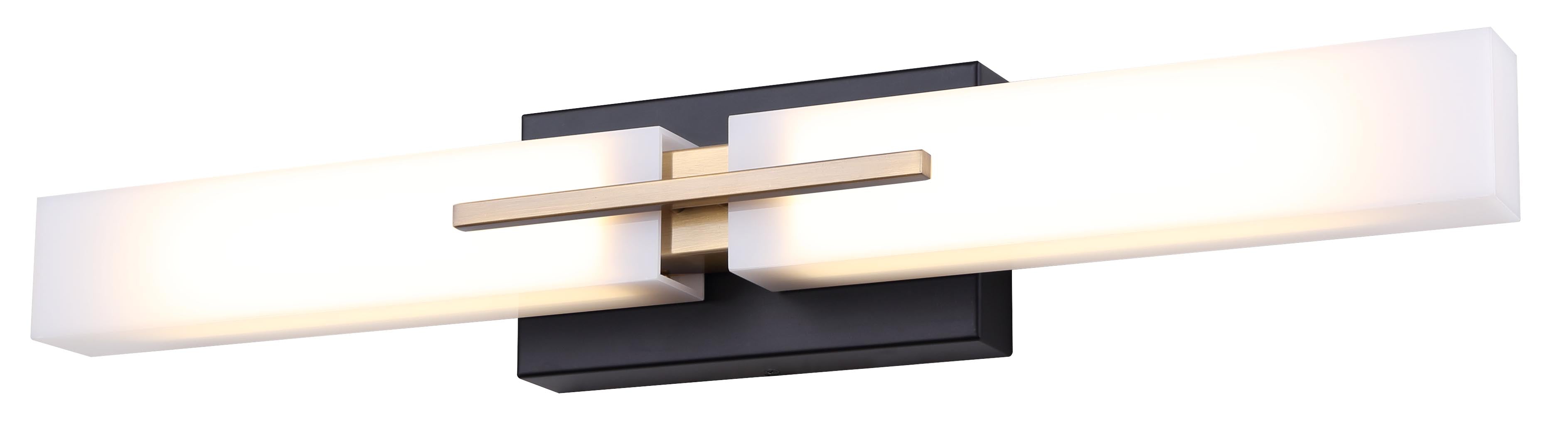 HAZEL Murale salle de bain Noir, Or - LVL289A24BKG | CANARM