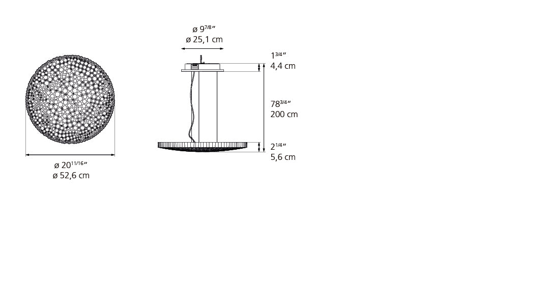 Suspension | Calipso — Susp Led 58W 27K 90CRI 2700 K