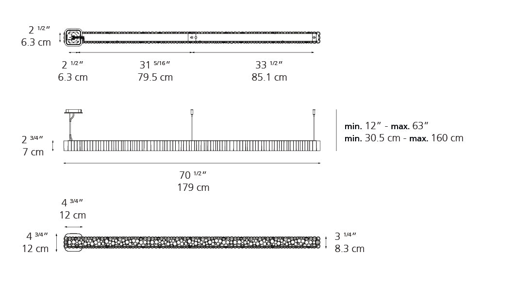 Suspension | Calipso Linear — Calipso Susp Linear 180 Led 3000 K