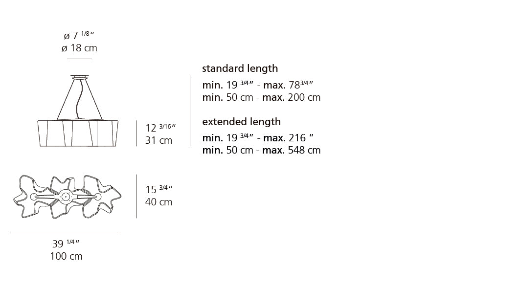 Suspension | Logico — Susp Triple Linear 3X100W E26