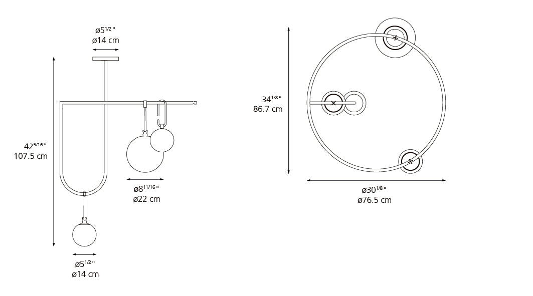 Suspension | Nh Chandelier — Nh S4 Circ Led 1X15W