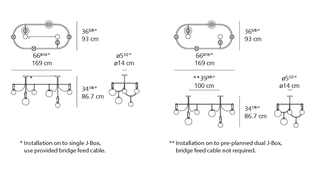 Suspension | Nh Chandelier — Nh S5 Elliptic Led 2X15W