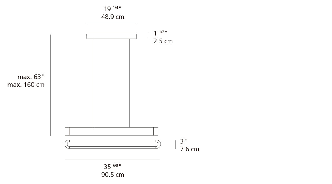 Suspension | Talo — 90(36IN) Susp Led 40W 30K 3000 K