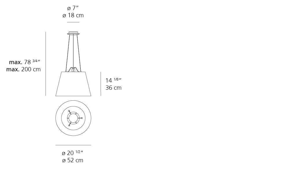 Suspension | Tolomeo mega — Susp 21IN Diff Parch 150W
