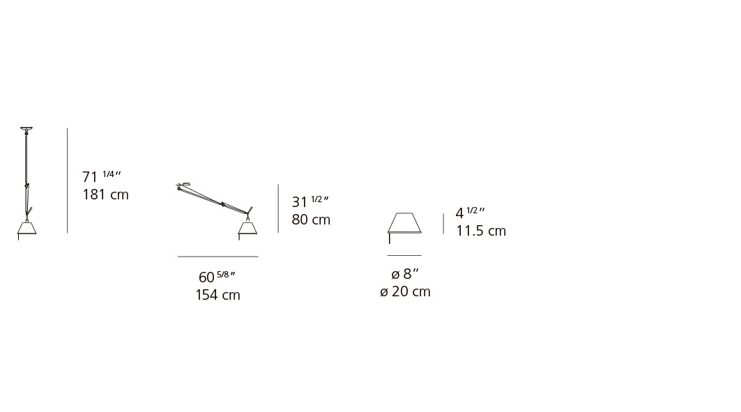 Suspension | Tolomeo Off Center — Tolomeo OFF-CENTER Susp 100W E26