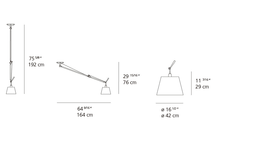 Suspension | Tolomeo Off Center Shade — Tolomeo OFF-CENTER SUSP. 17IN Diff