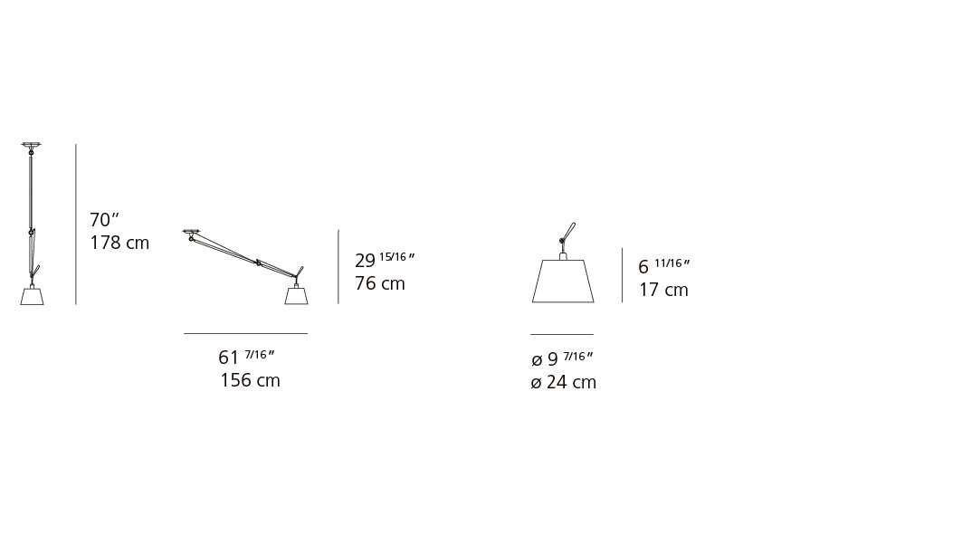 Suspension | Tolomeo Off Center Shade — Tolomeo OFF-CENTER Susp 100W E26