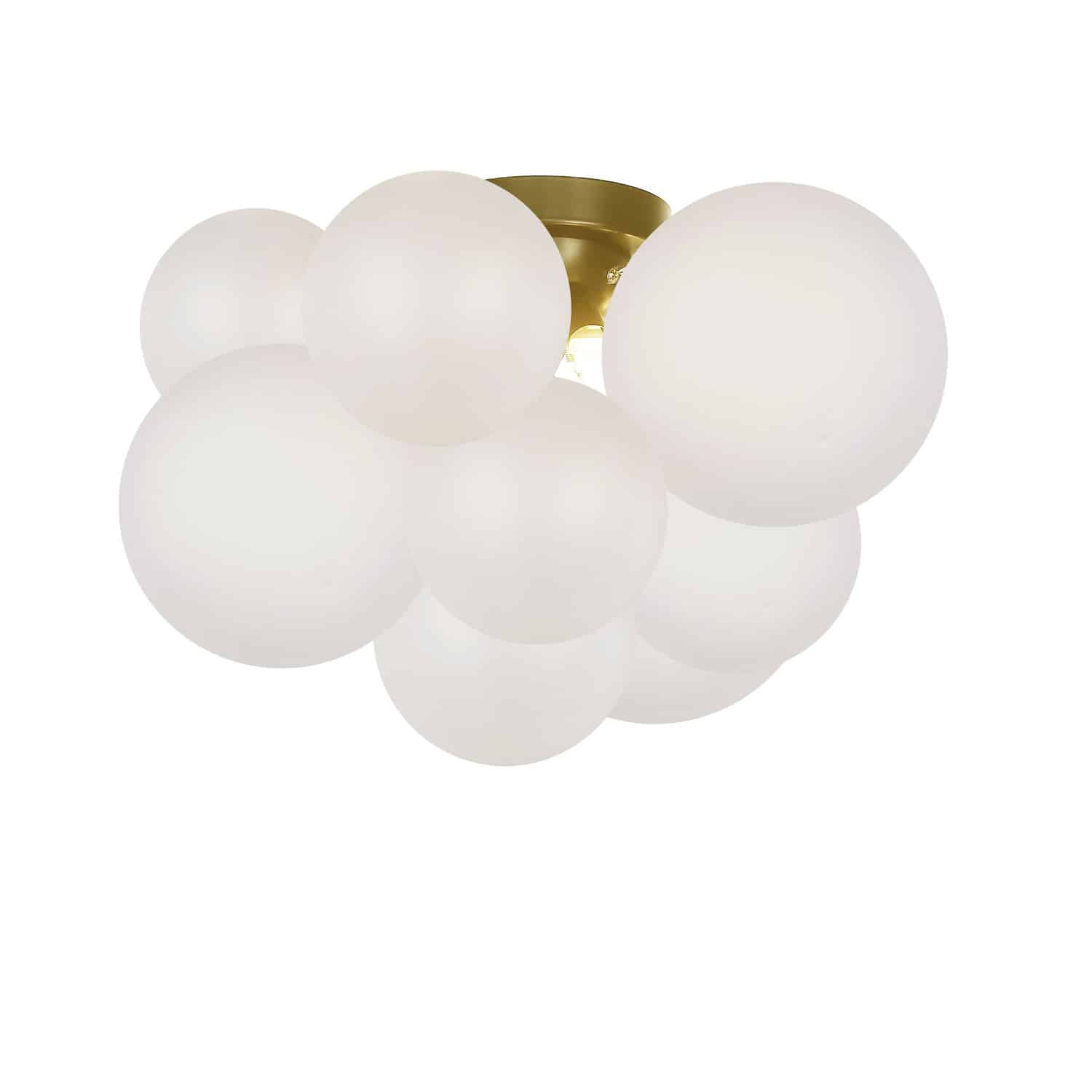 Plafonnier Blanc — Laiton vieilli | MILES