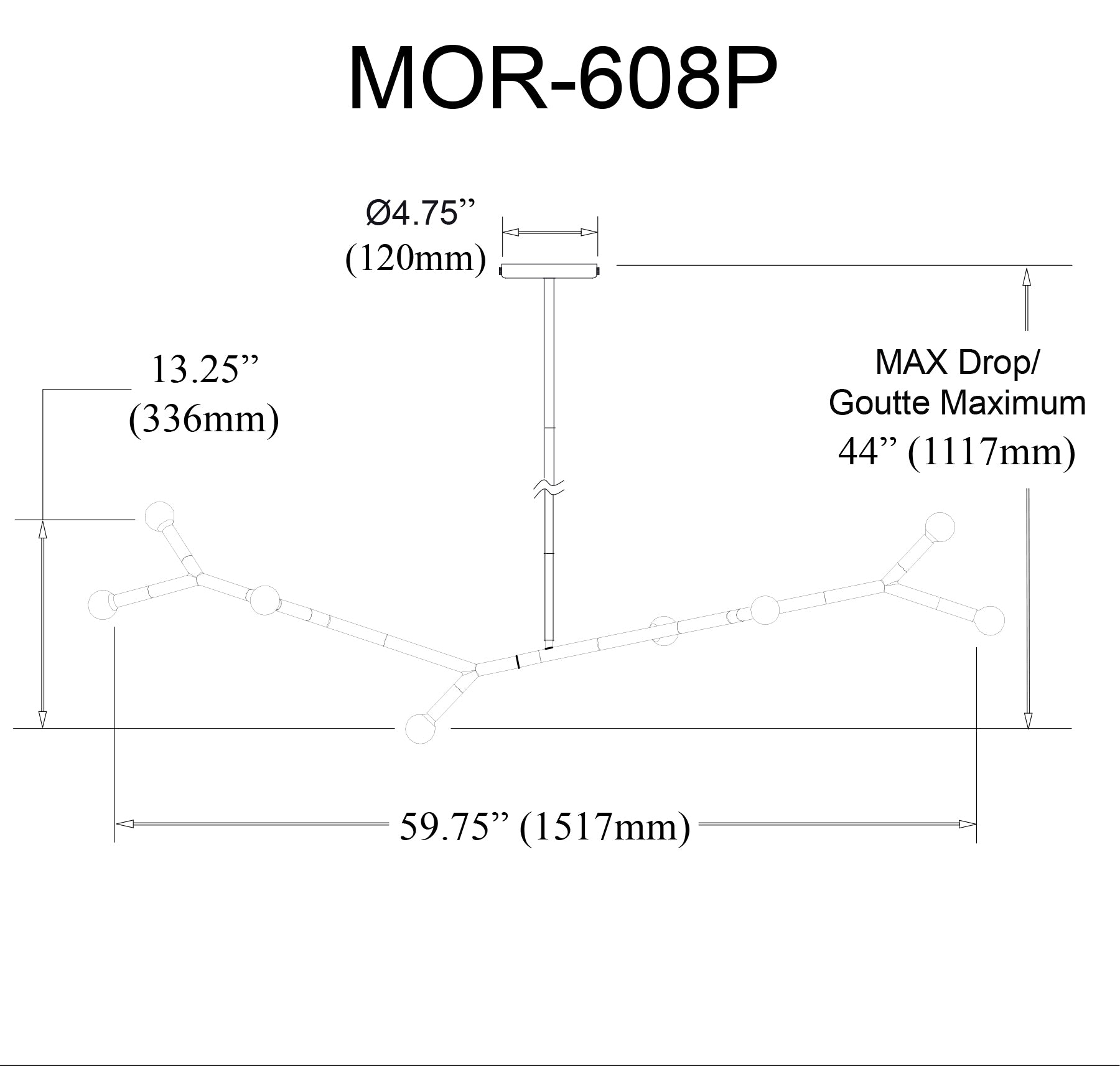 Luminaire suspendu | MORGAN — 60 po