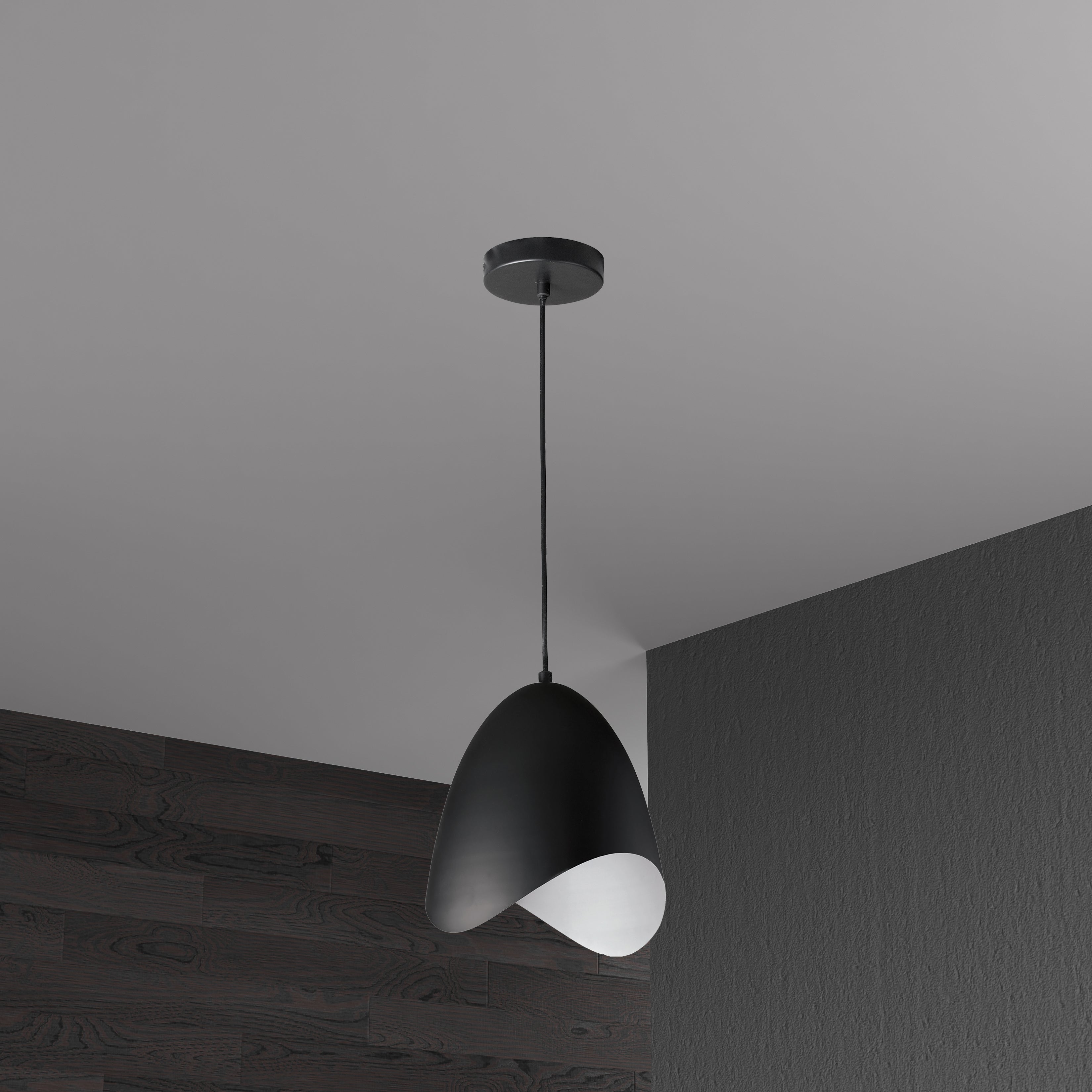 Luminaire suspendu Noir | MYRA — 8 po