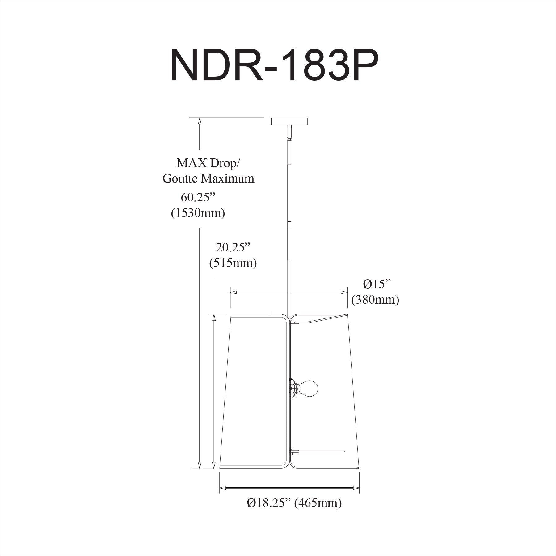 Luminaire suspendu Blanc | NOTCHED DRUM