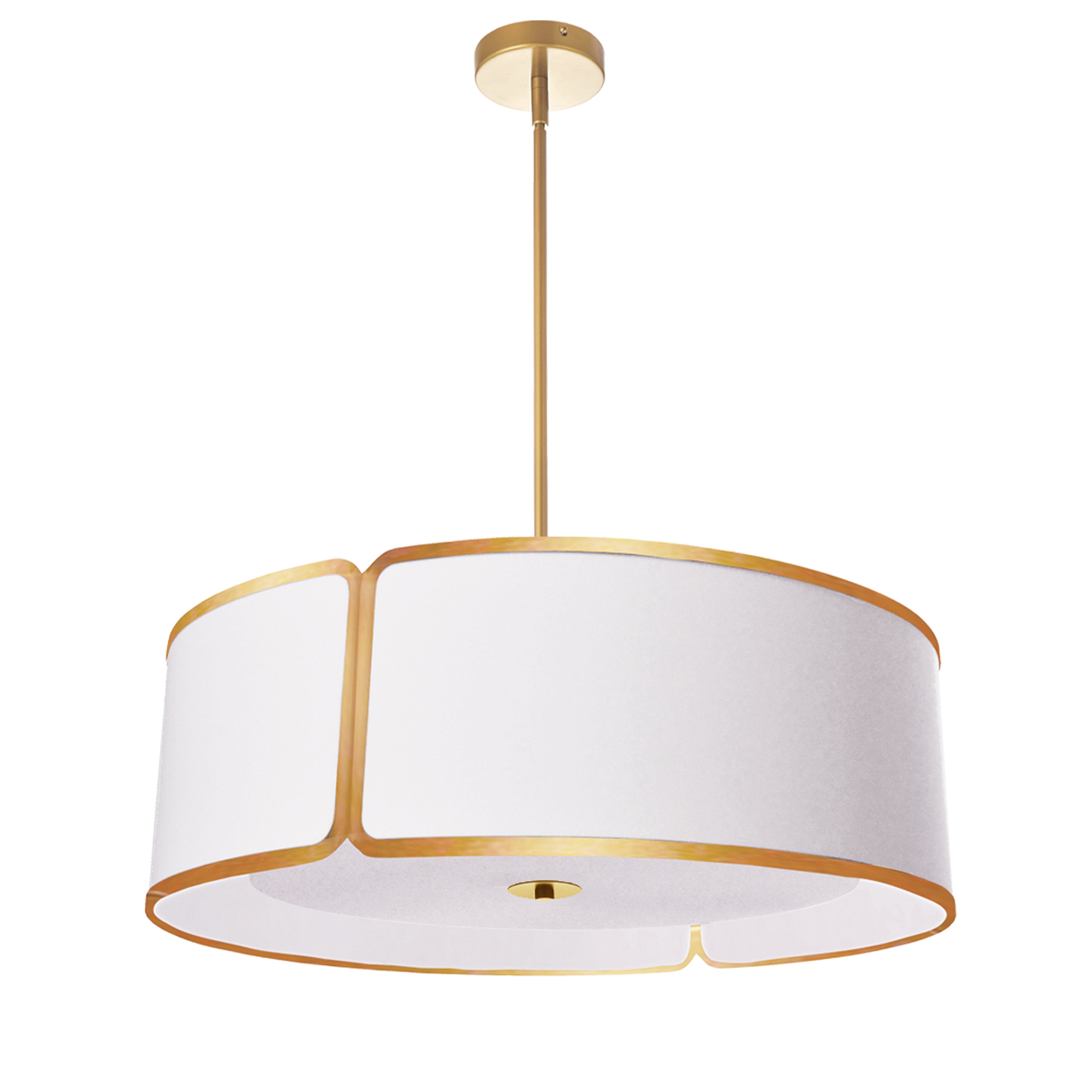 NOTCHED DRUM Pendant White - NDR-243P-GLD-WH | DAINOLITE