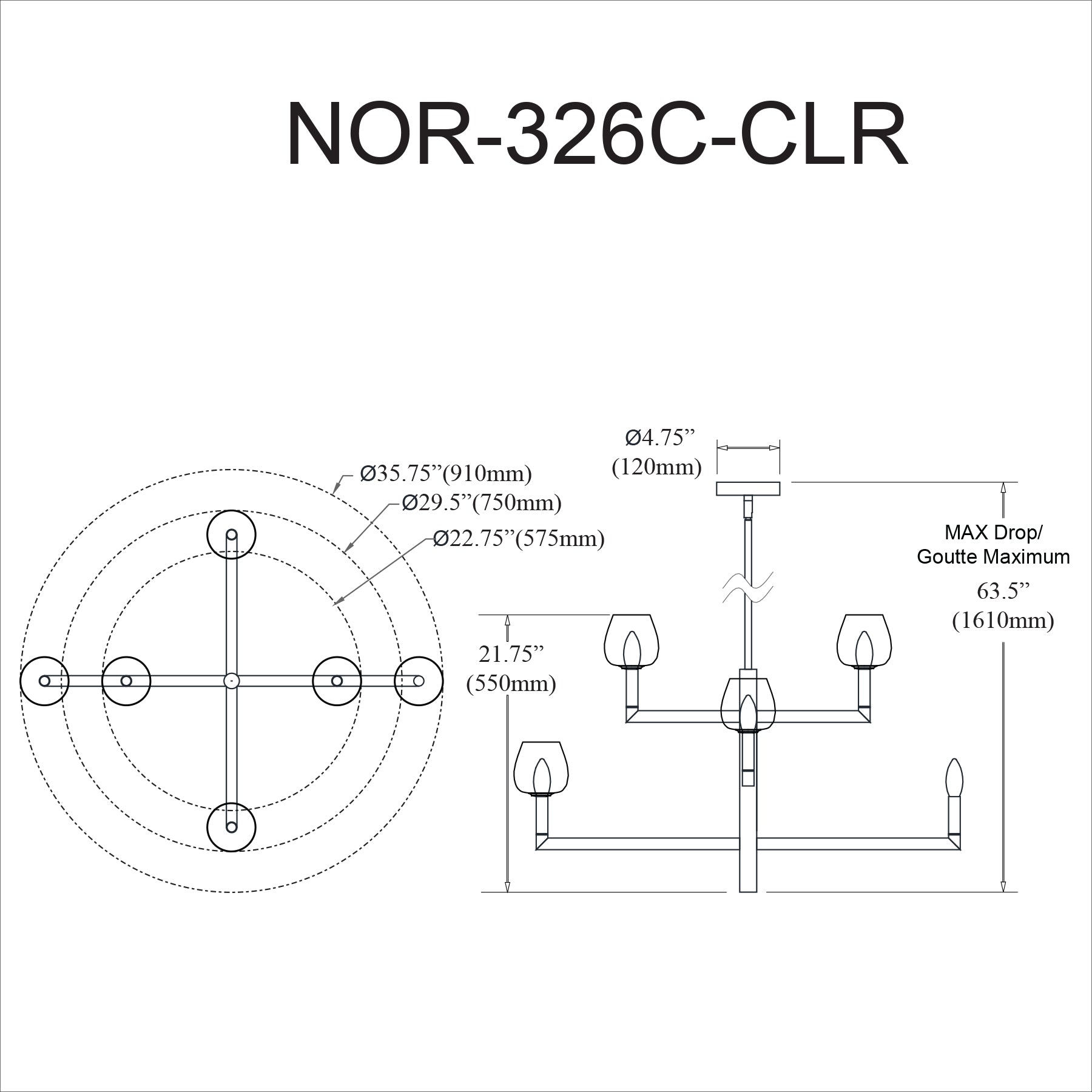 Luminaire suspendu Laiton vieilli | NORA