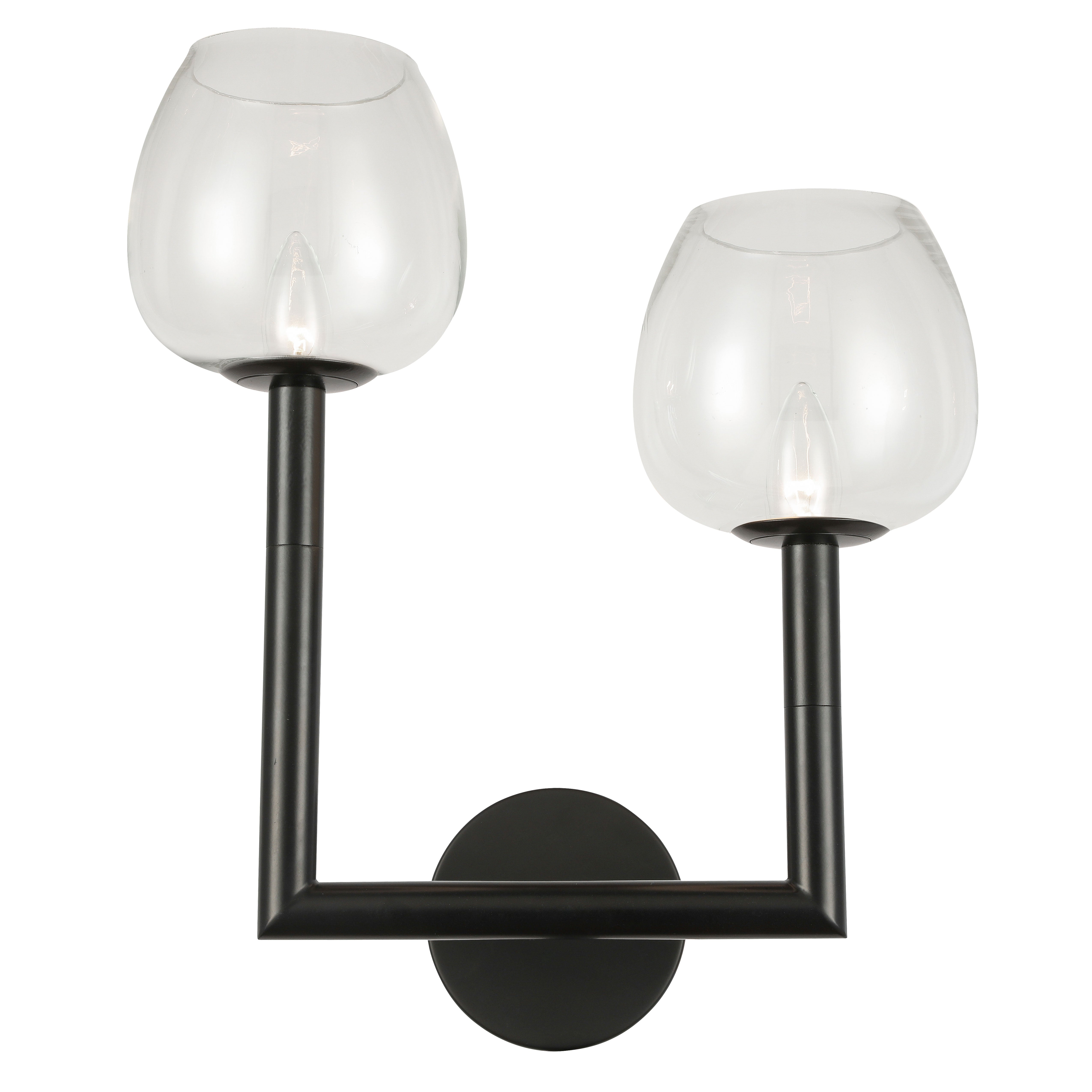 NORA Wall sconce Black - NOR-L-112W-MB-CLR | DAINOLITE