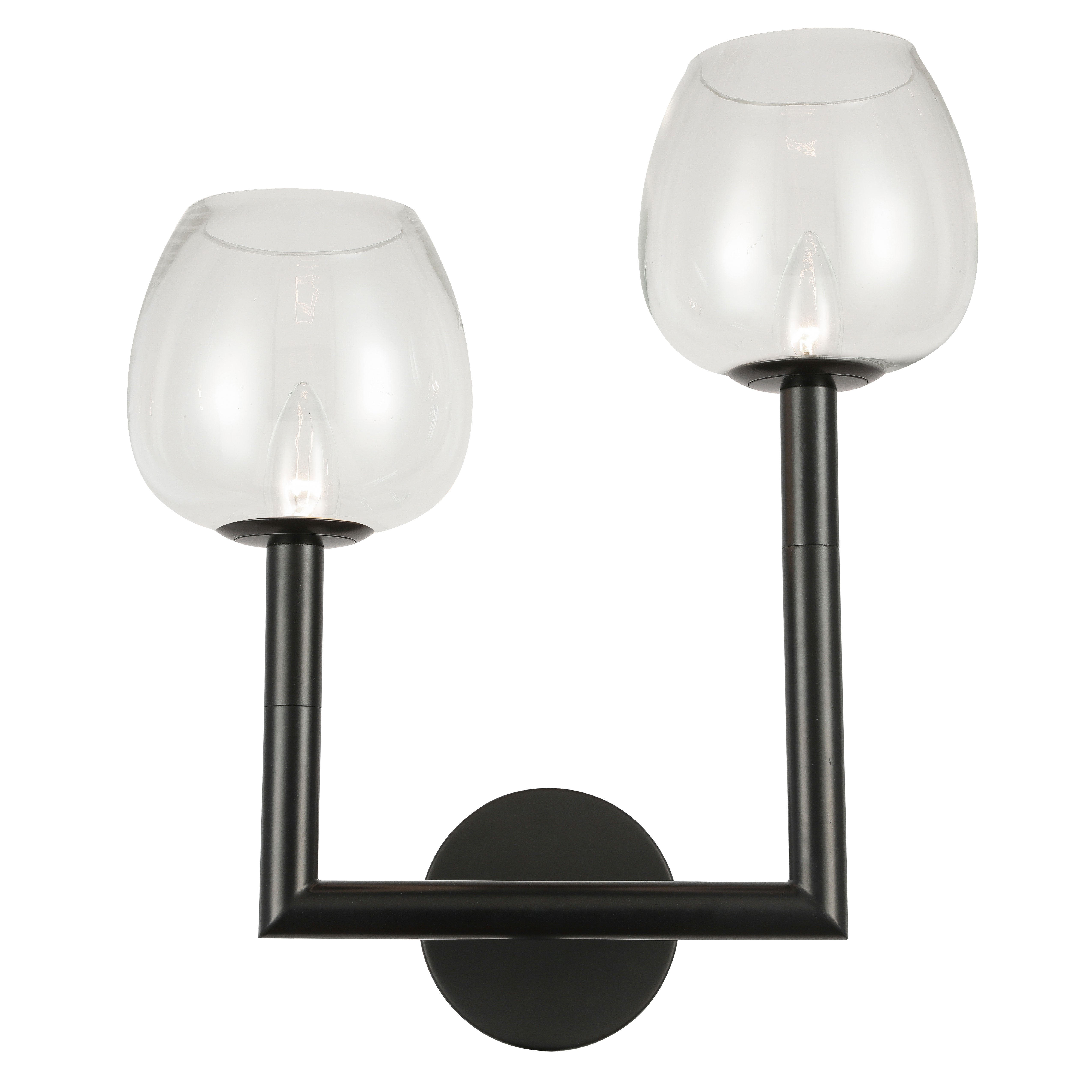 NORA Wall sconce Black - NOR-R-112W-MB-CLR | DAINOLITE
