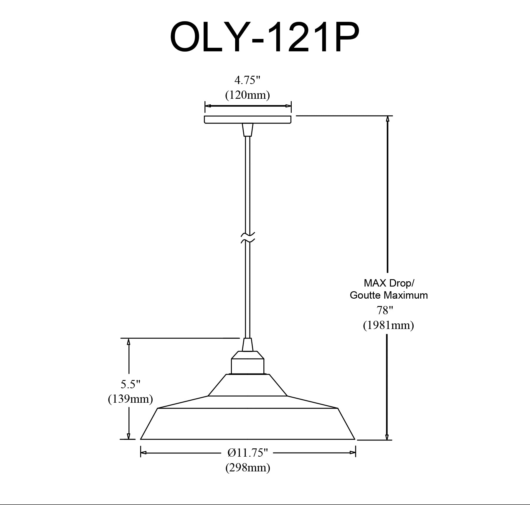 Luminaire suspendu Noir mat | OLYA