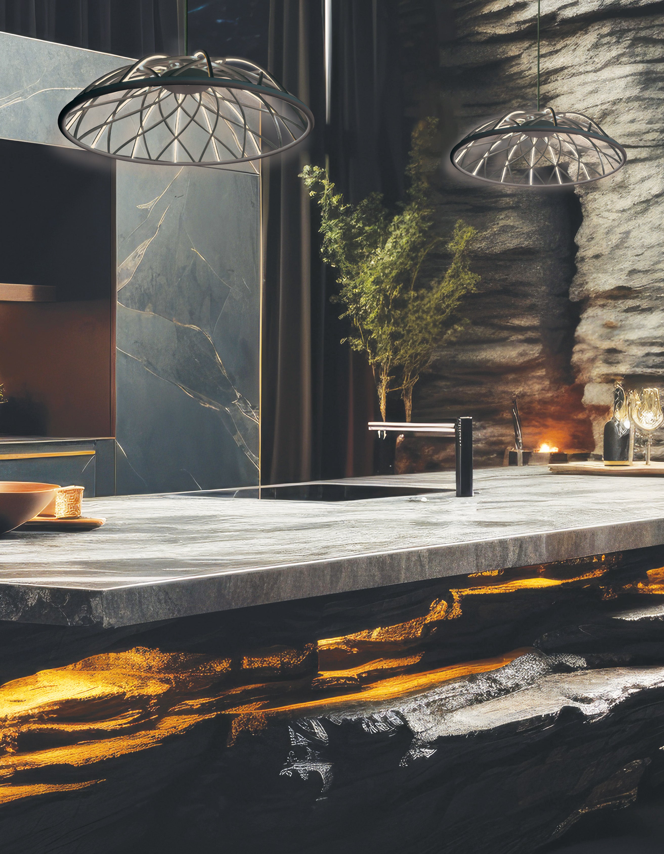Luminaire suspendu Noir | PAKUNA