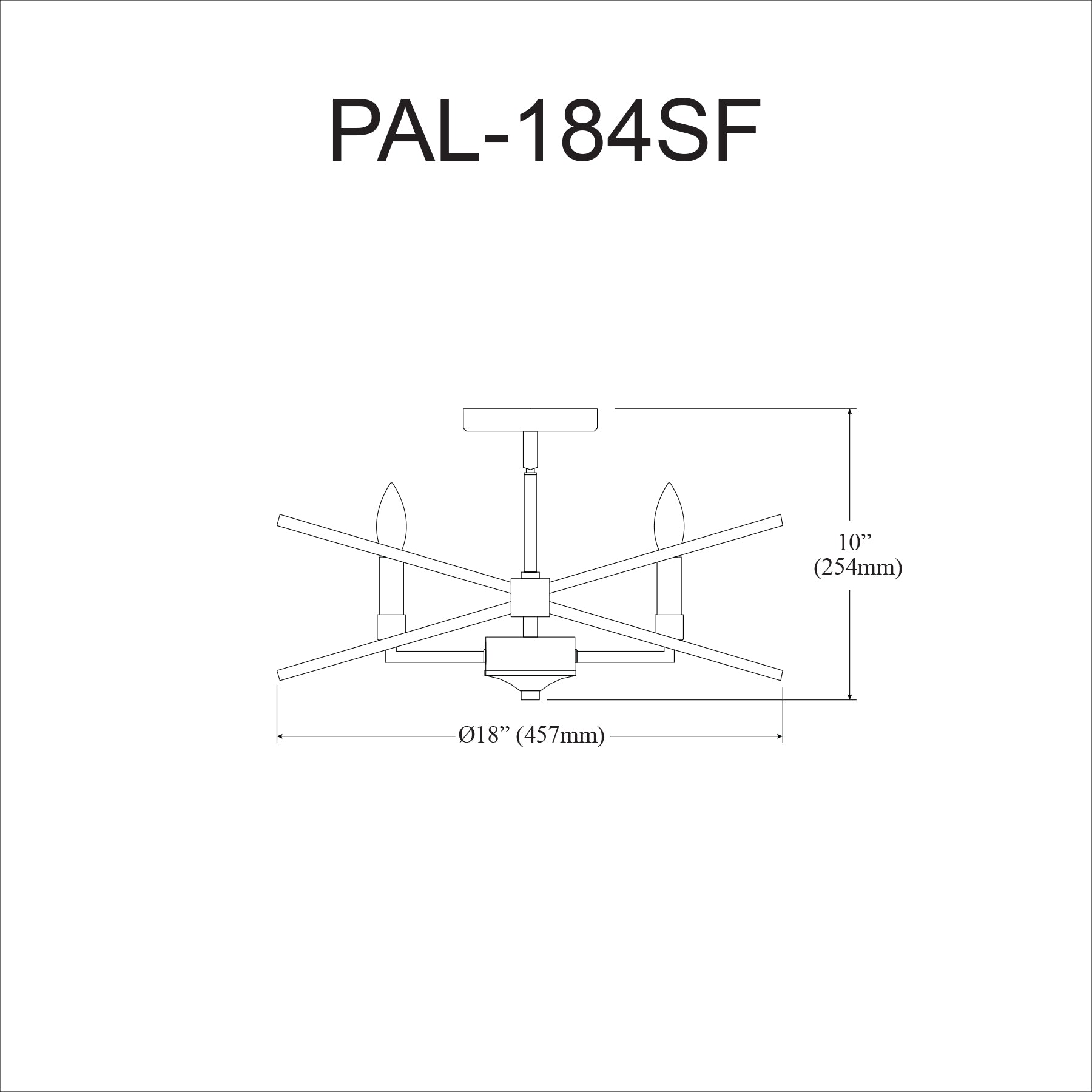Plafonnier | PALOMA — 18 po