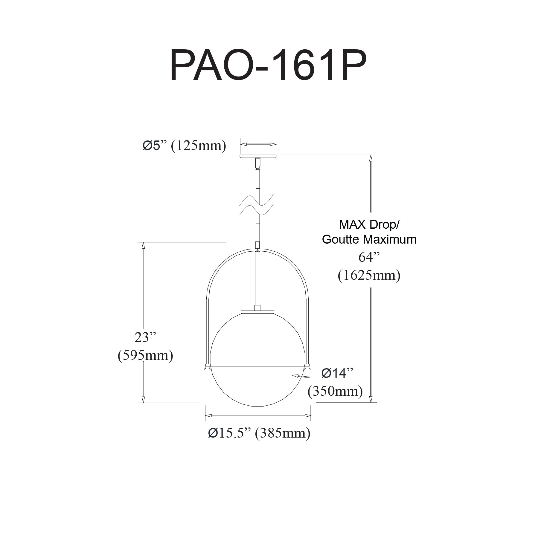 Luminaire suspendu Laiton vieilli | PAOLA