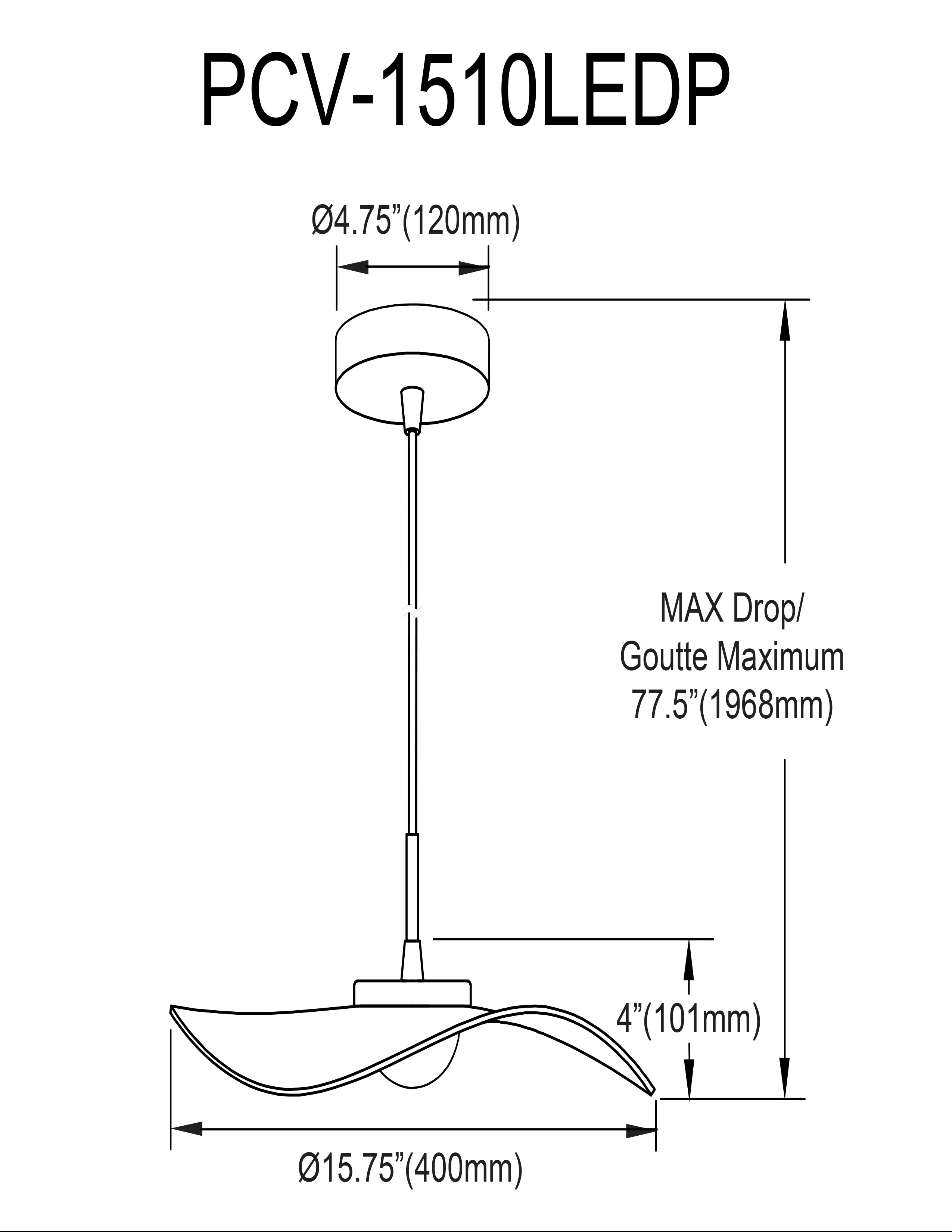 Luminaire suspendu Transparent et Blanc | PERCIVAL