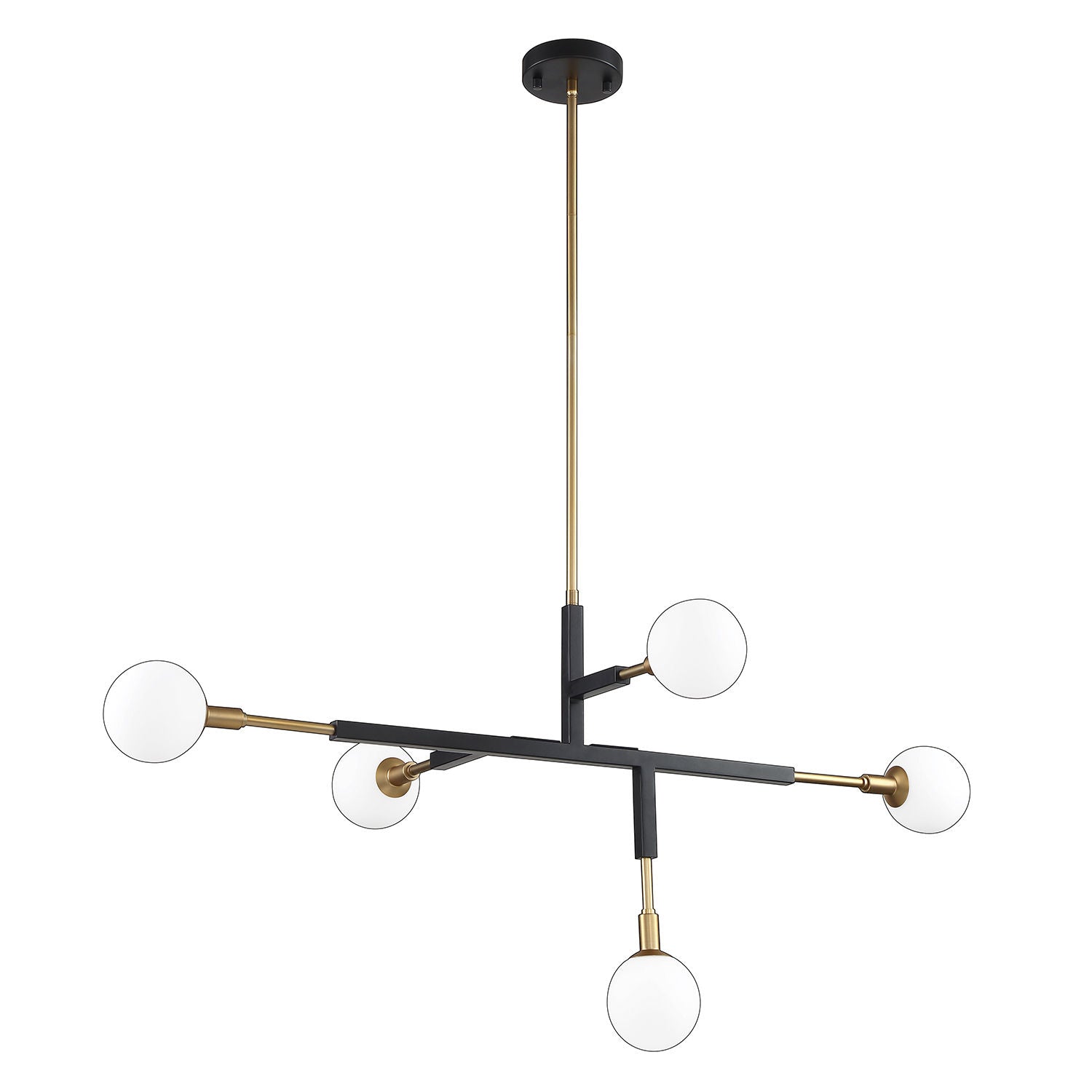 Luminaire suspendu Noir et laiton | AMBIENCE