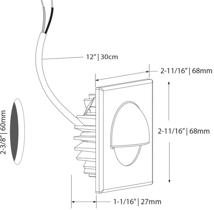 Encastré Blanc DEL INTÉGRÉ - PKD502-40KFR-WH | TOTEC