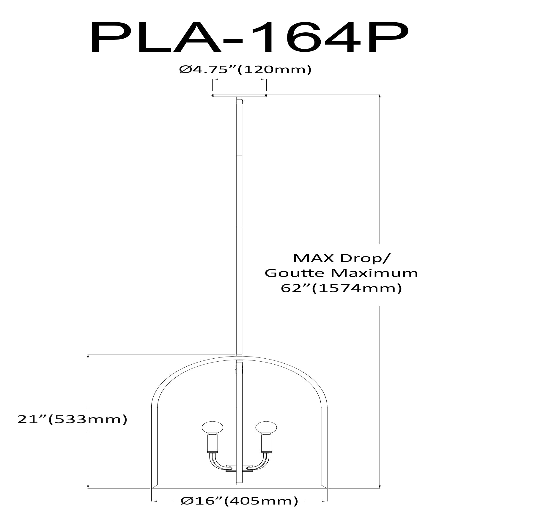 Luminaire suspendu Noir mat | PAMELA