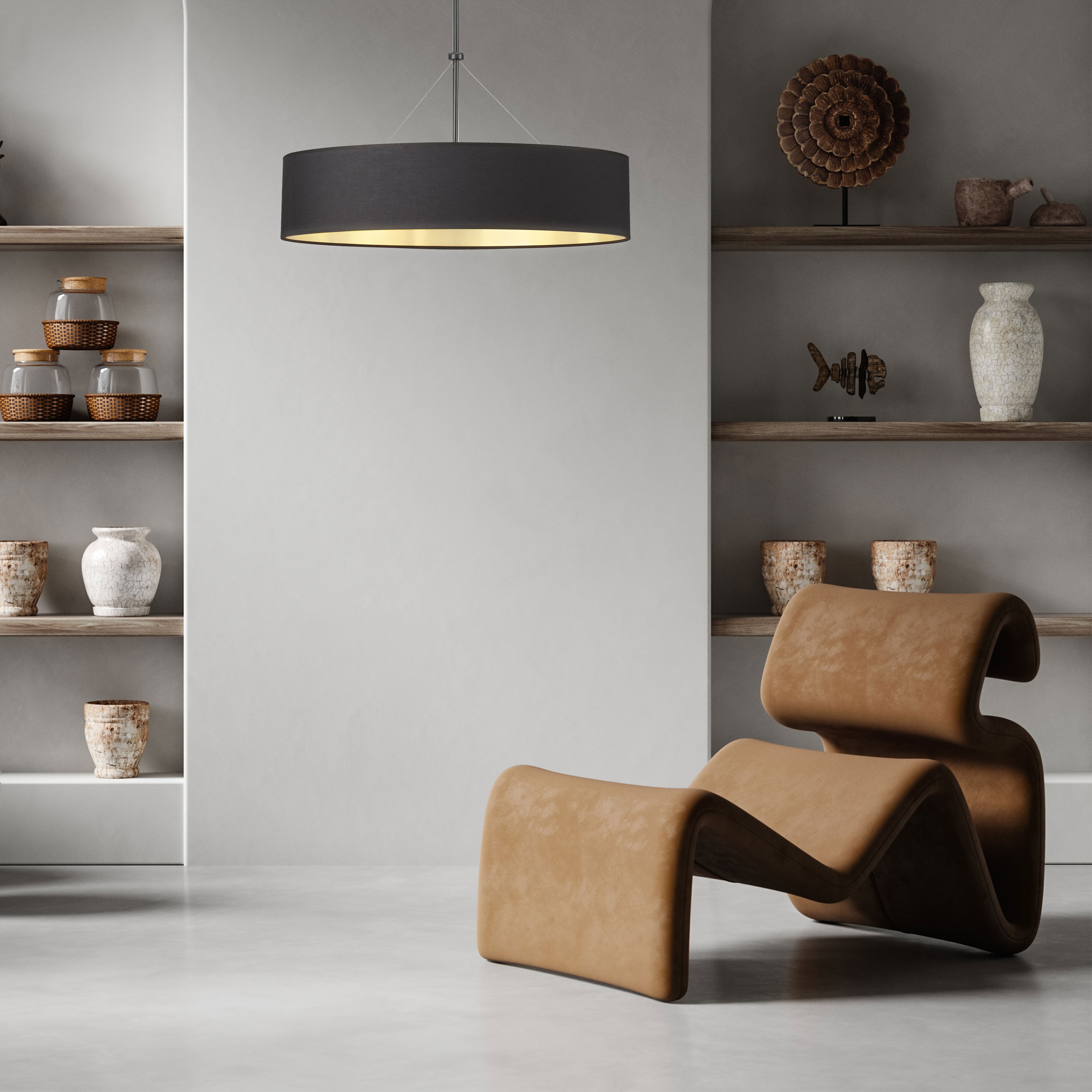 Luminaire suspendu Noir | PALLAVI — 30 po