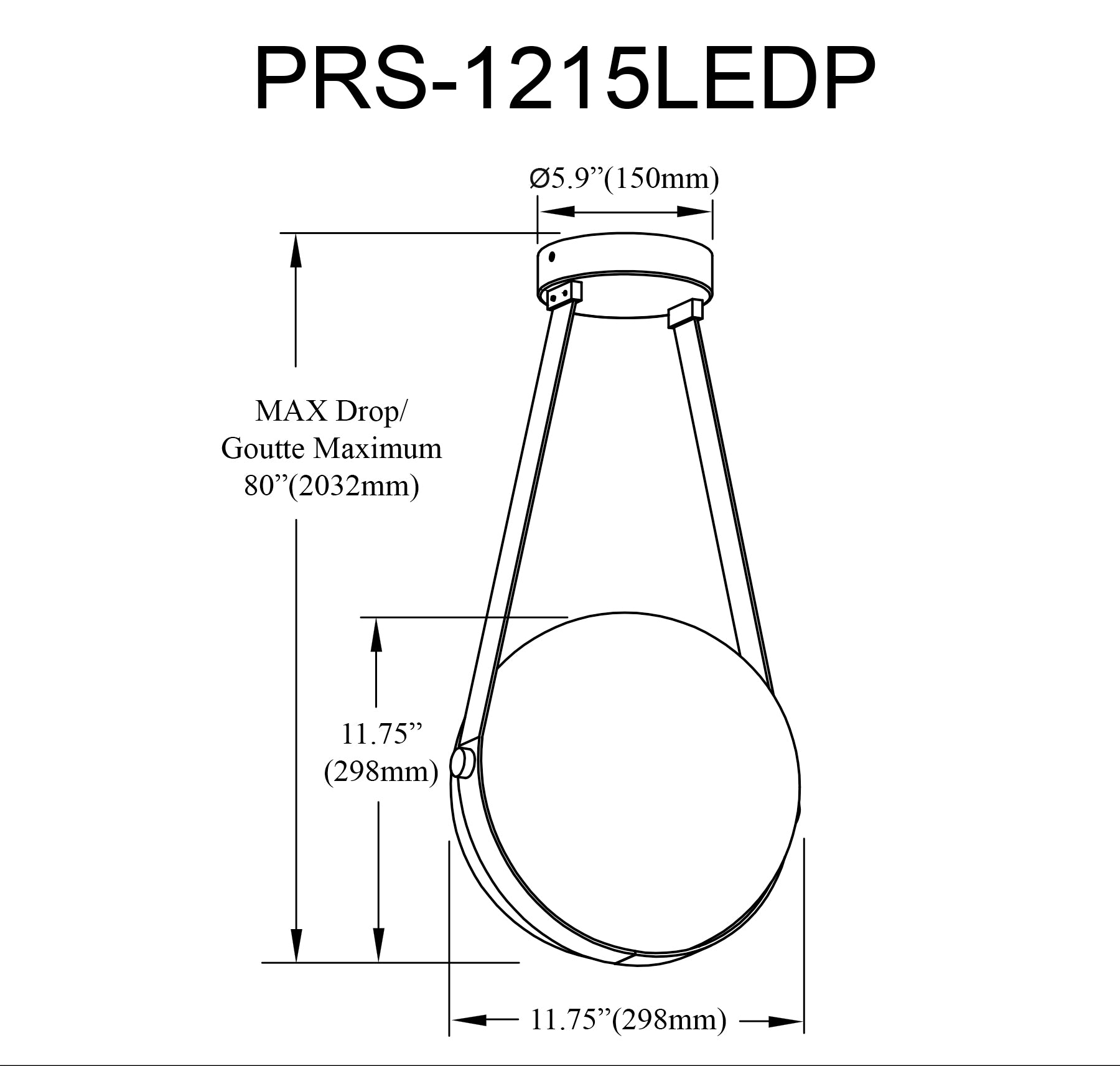 Luminaire suspendu | PERSIS — 12 po