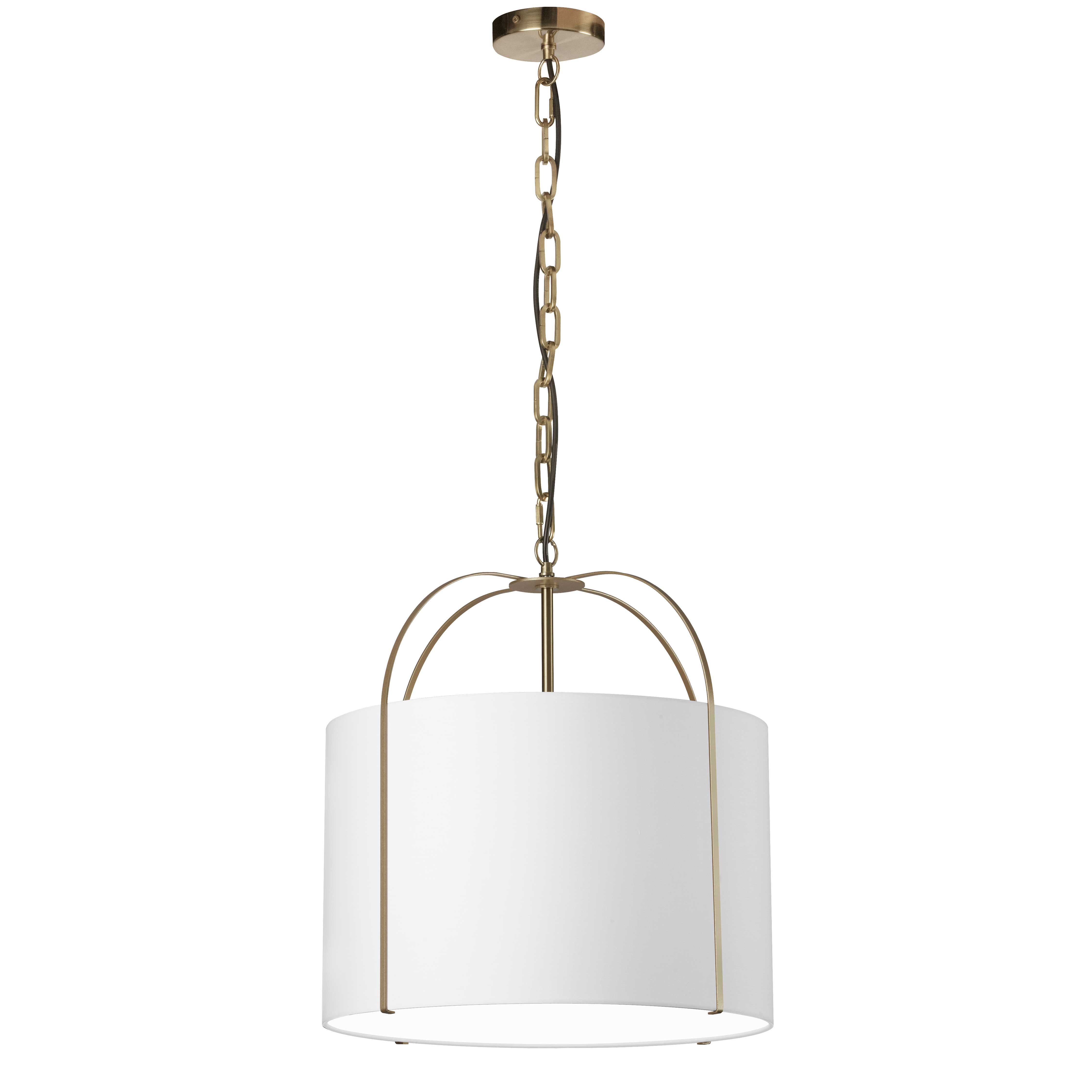 QUINCY Suspension Blanc - QCY-181P-GLD-WH | DAINOLITE