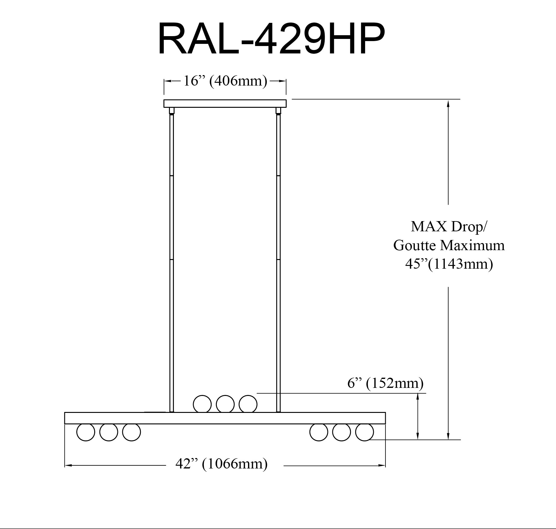 Luminaire suspendu | RALEIGH — 42 po
