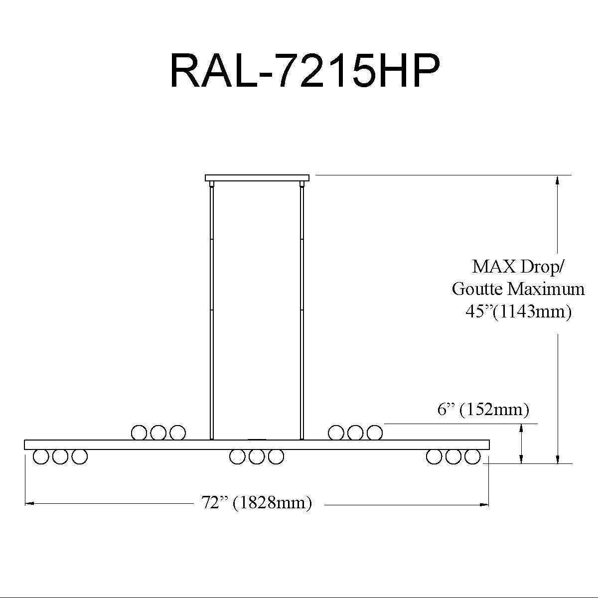 Luminaire suspendu | RALEIGH — 72 po