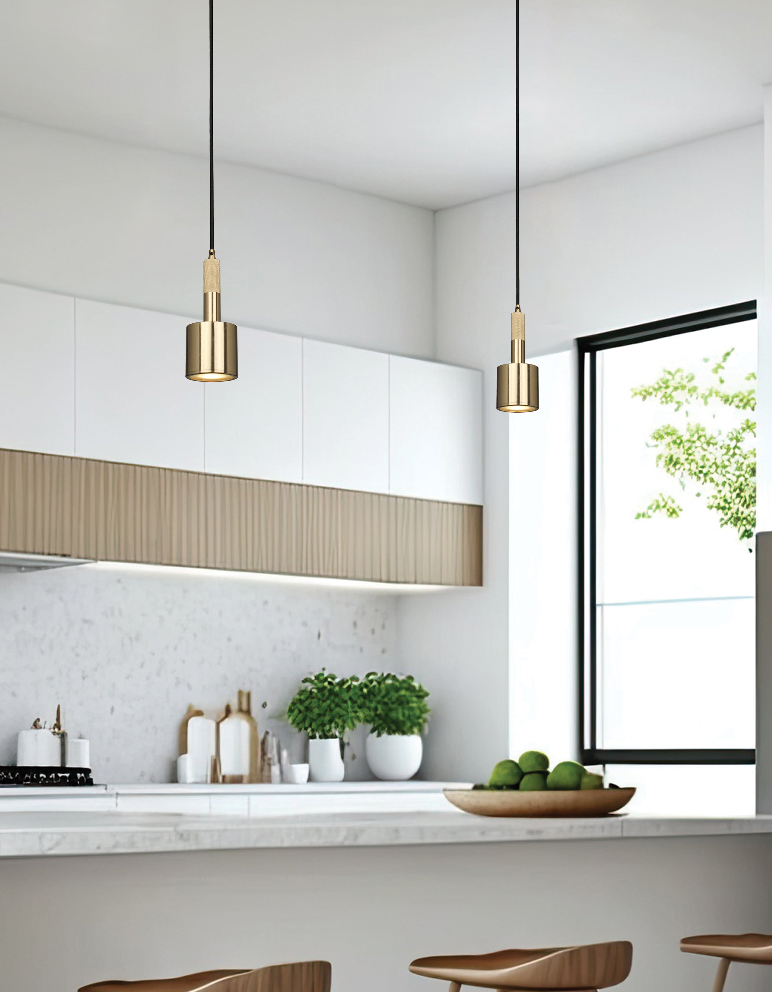 Luminaire suspendu Laiton vieilli | RHOSWEN