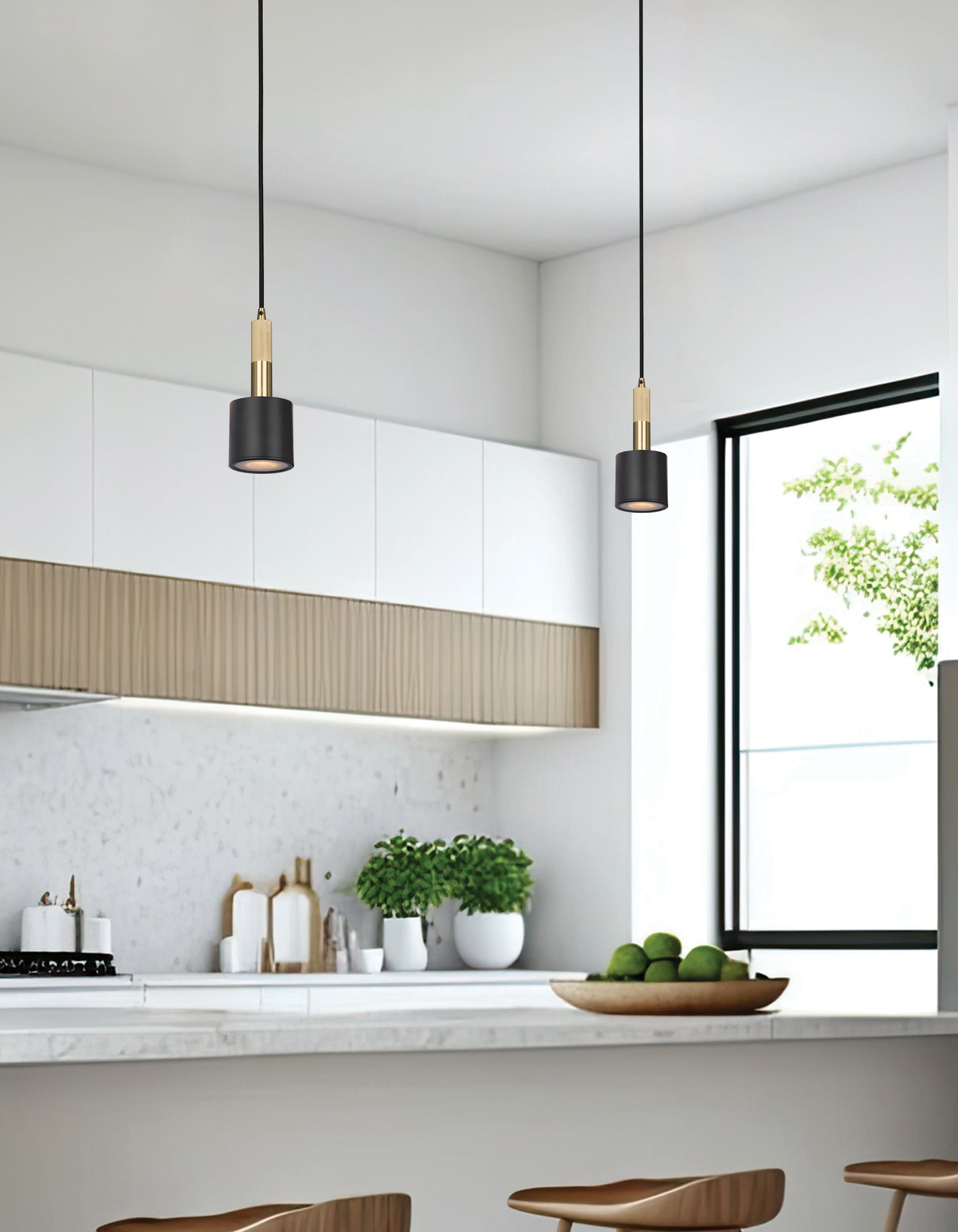 Luminaire suspendu Laiton vieilli | RHOSWEN