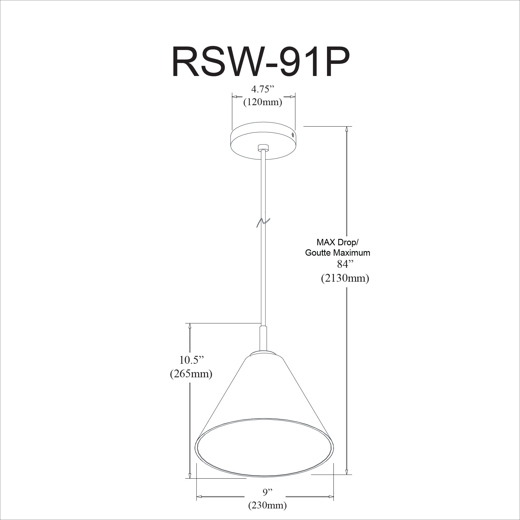 Luminaire suspendu Noir | ROSWELL