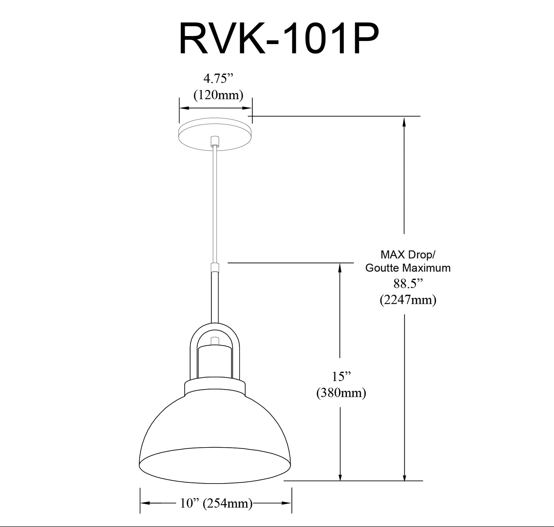 Luminaire suspendu Noir mat | REVEKA