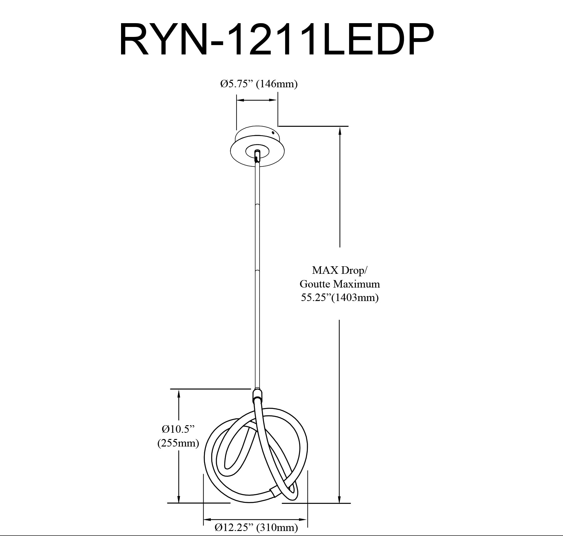 Luminaire suspendu Or | RAELYNN