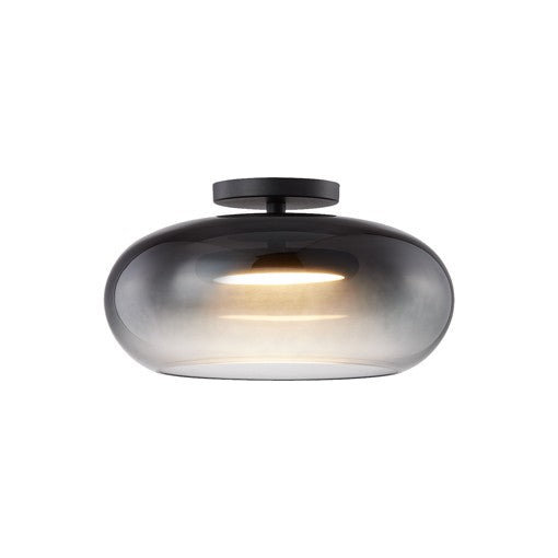 TRINITY Semi-Flush mount  Black INTEGRATED LED - SF62014-BK/SM | KUZCO