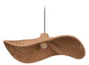 Luminaire suspendu Noir mat et osier naturel | SELMA