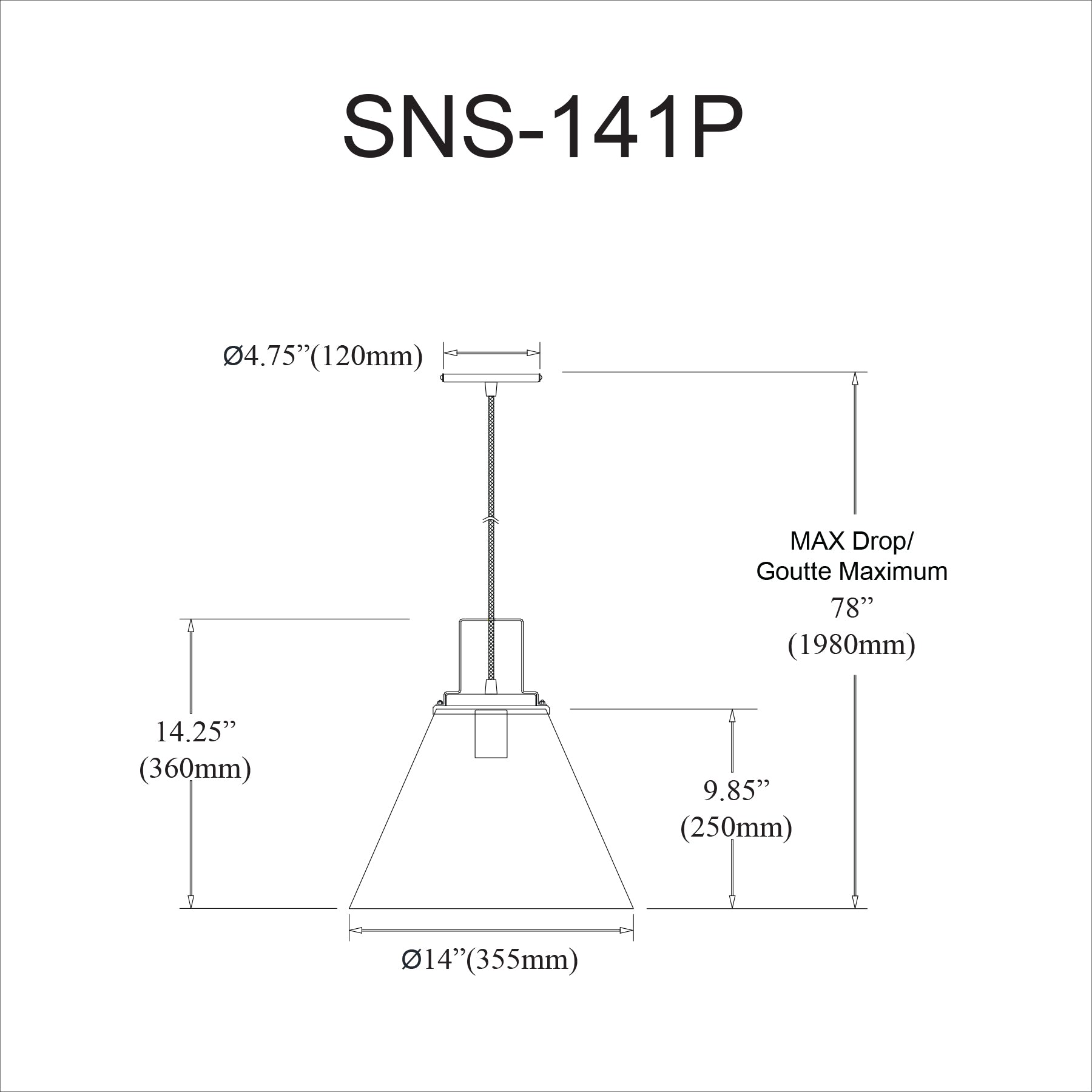 Luminaire suspendu | SONUS — 14 po