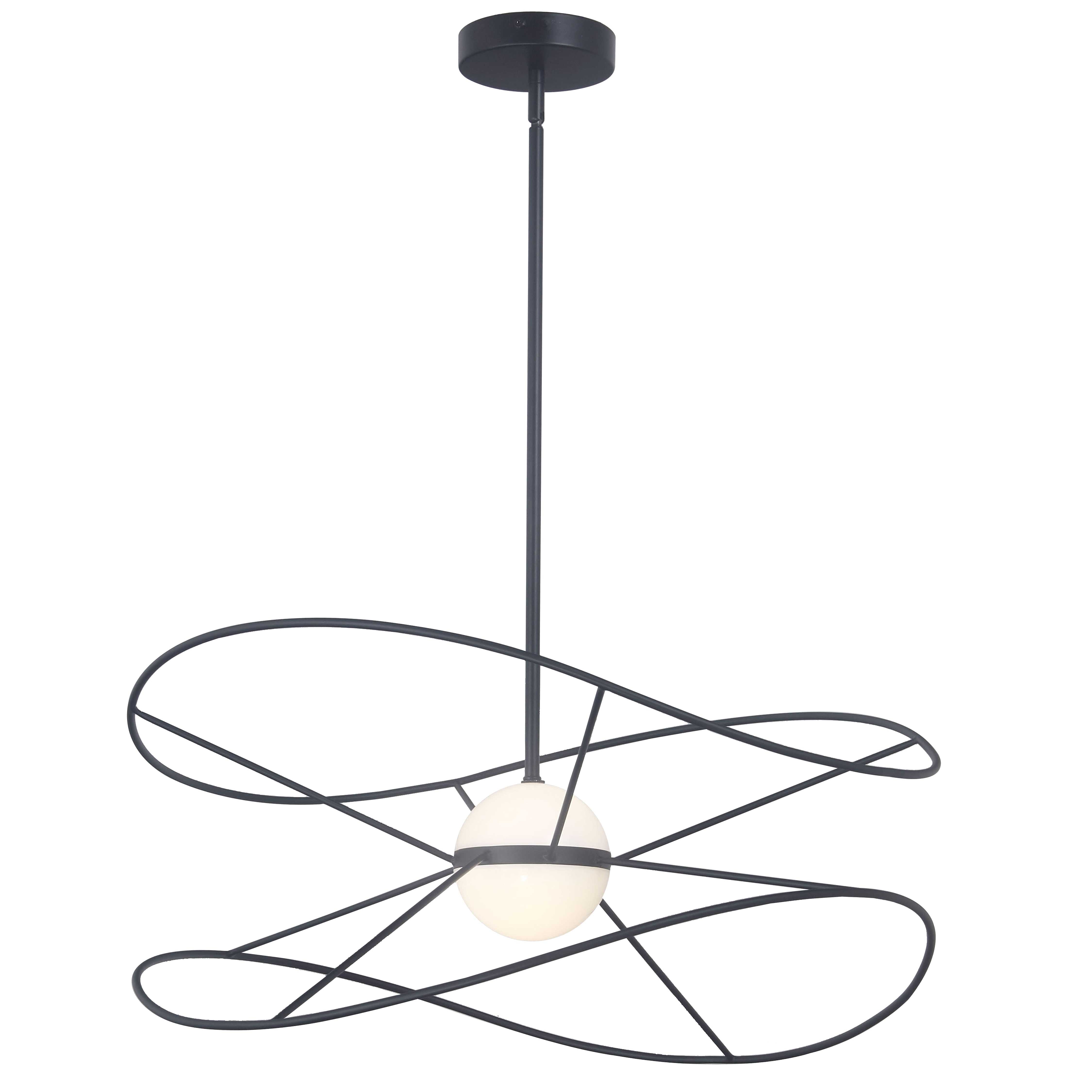 Luminaire suspendu Noir | SVETLANA — 24 po × 11 po (SVE-2412LEDP)
